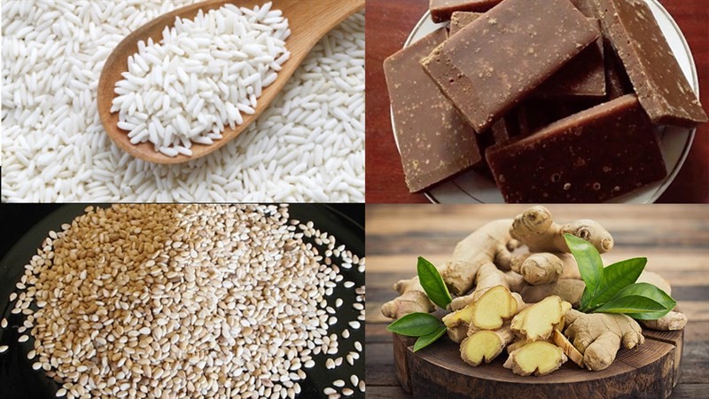 Nguyên liệu tươi ngon cho cách nấu chè gạo nếp truyền thống