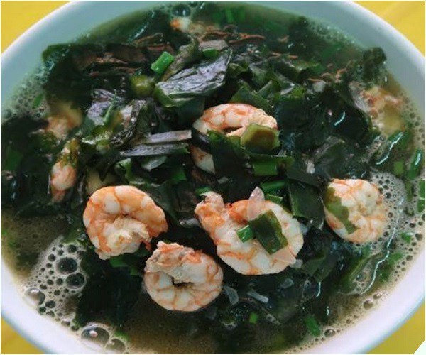 Tôm khô, rong biển và đậu phụ là sự kết hợp tuyệt vời cho món canh tôm rong biển