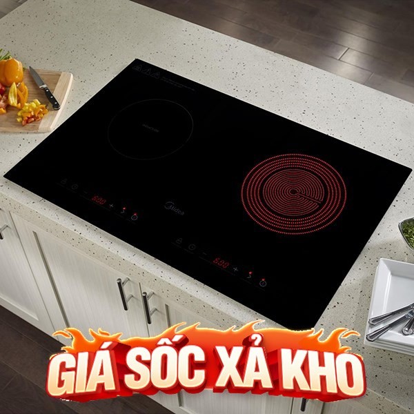 Bếp từ hồng ngoại âm Midea MC-IHD361, thiết bị hỗ trợ nấu cháo canh Nghệ An tiện lợi