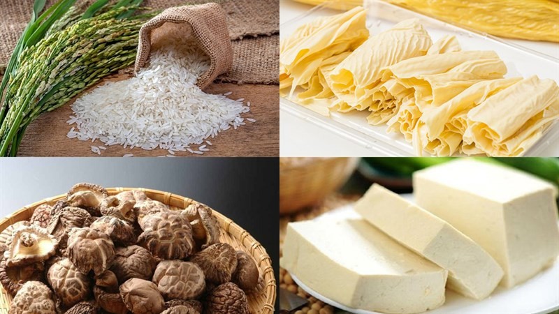 Nguyên liệu món ăn cháo lòng chay