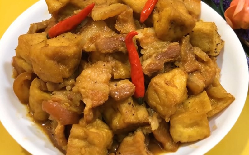Thịt kho đậu phụ