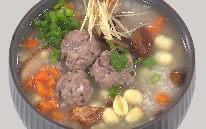 Cháo hạt sen bò viên thơm ngon