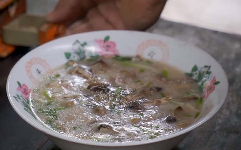 Cháo nấm mối thịt bò đặc sản