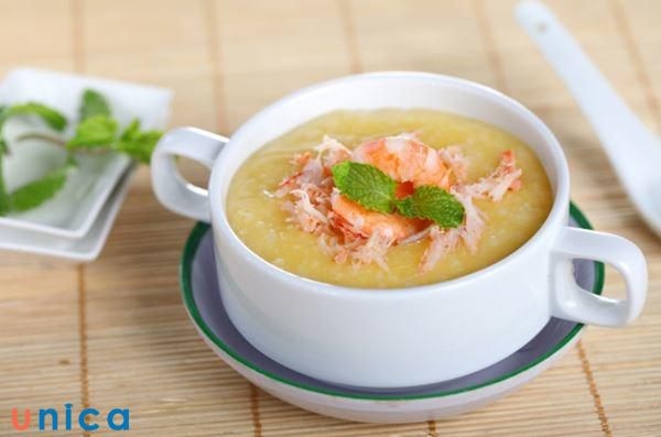Cháo tôm cho bé ăn dặm