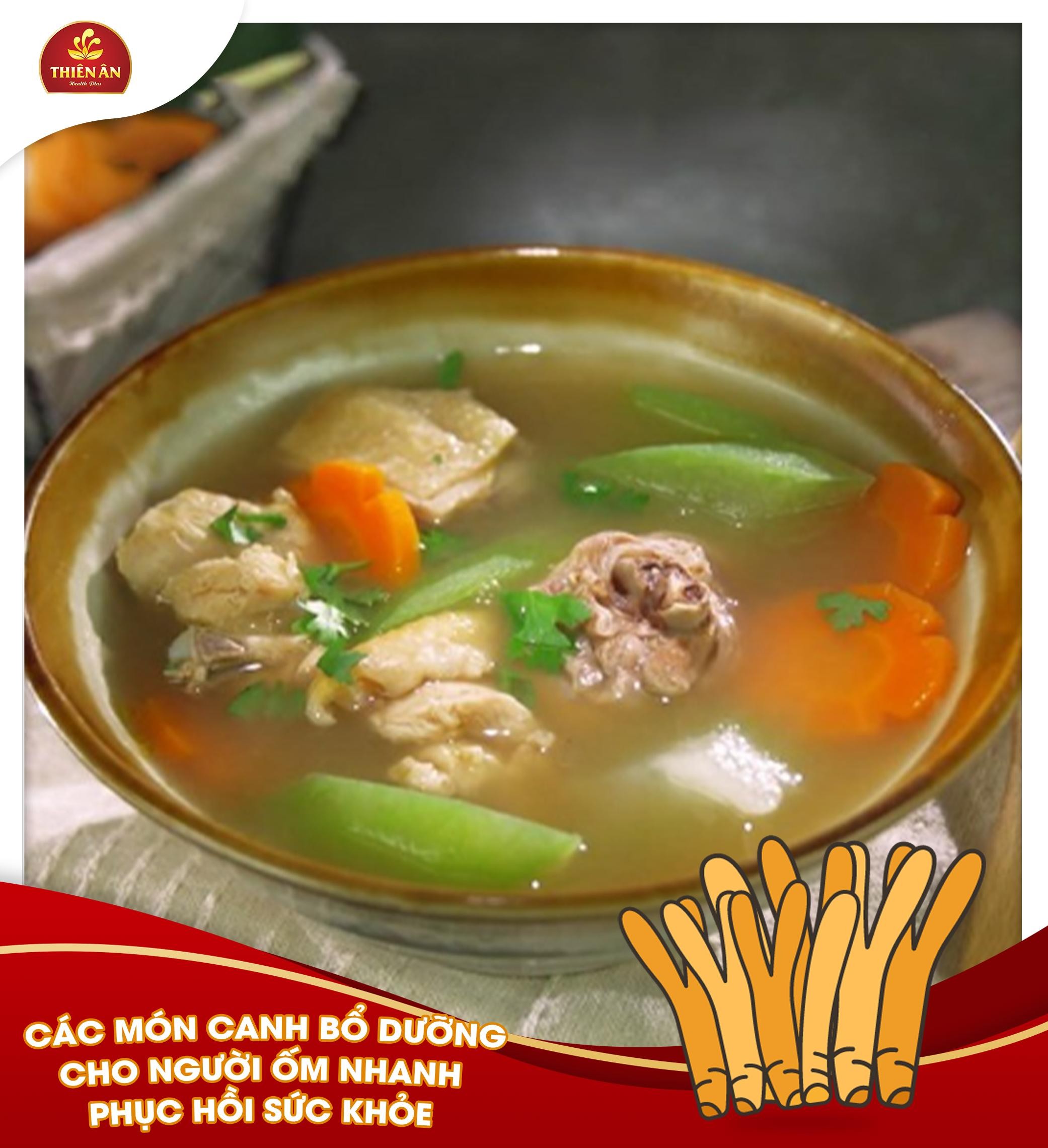 Món canh bí đao thịt gà thanh đạm bổ dưỡng