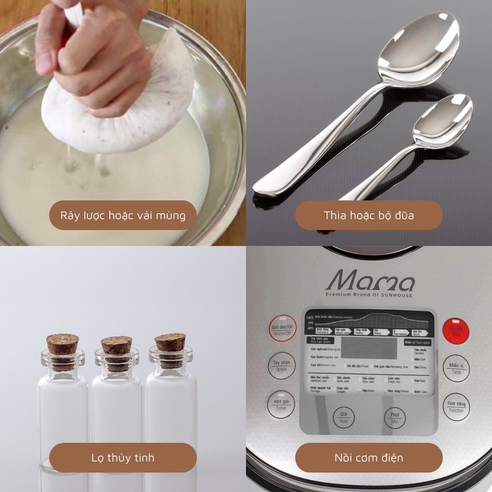 Các dụng cụ cần thiết cho cách nấu dầu dừa dưỡng da tại nhà