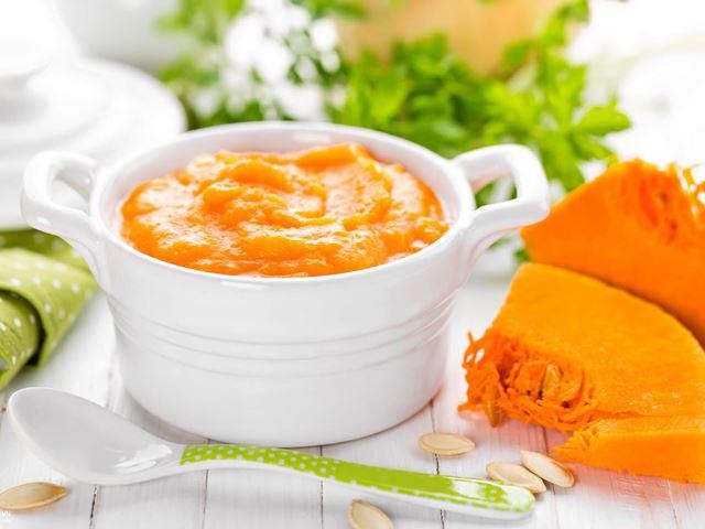Cháo trứng gà bí đỏ sau khi hoàn thành