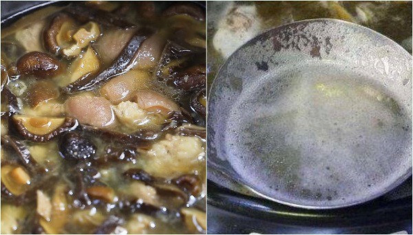 Hớt bọt thường xuyên là bí quyết quan trọng trong cách nấu thịt lợn mềm để nước đông trong veo