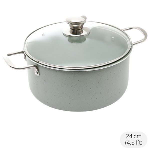 Nồi nhôm chống dính Delites, hỗ trợ nấu canh cá rau cải
