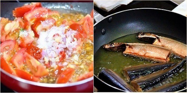 Chiên cá, sốt cà chua