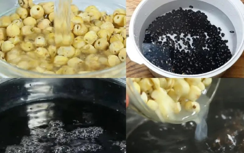 Chè đậu đen đường phèn hạt sen thanh mát