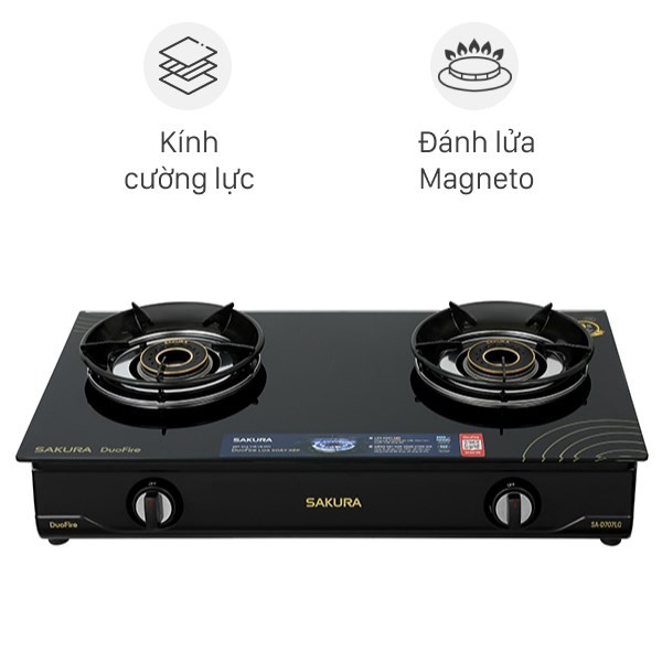 Bếp ga đôi Sakura SA-D707LG - Lựa chọn cho canh chua cá úc