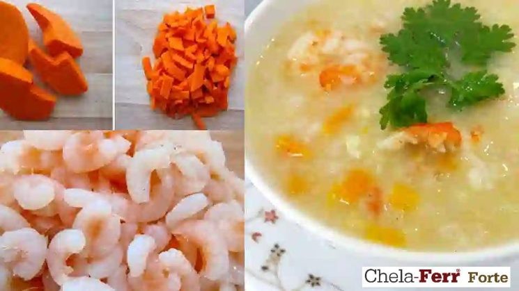 Cháo tôm bí đỏ thơm ngon, bổ dưỡng cho bà bầu