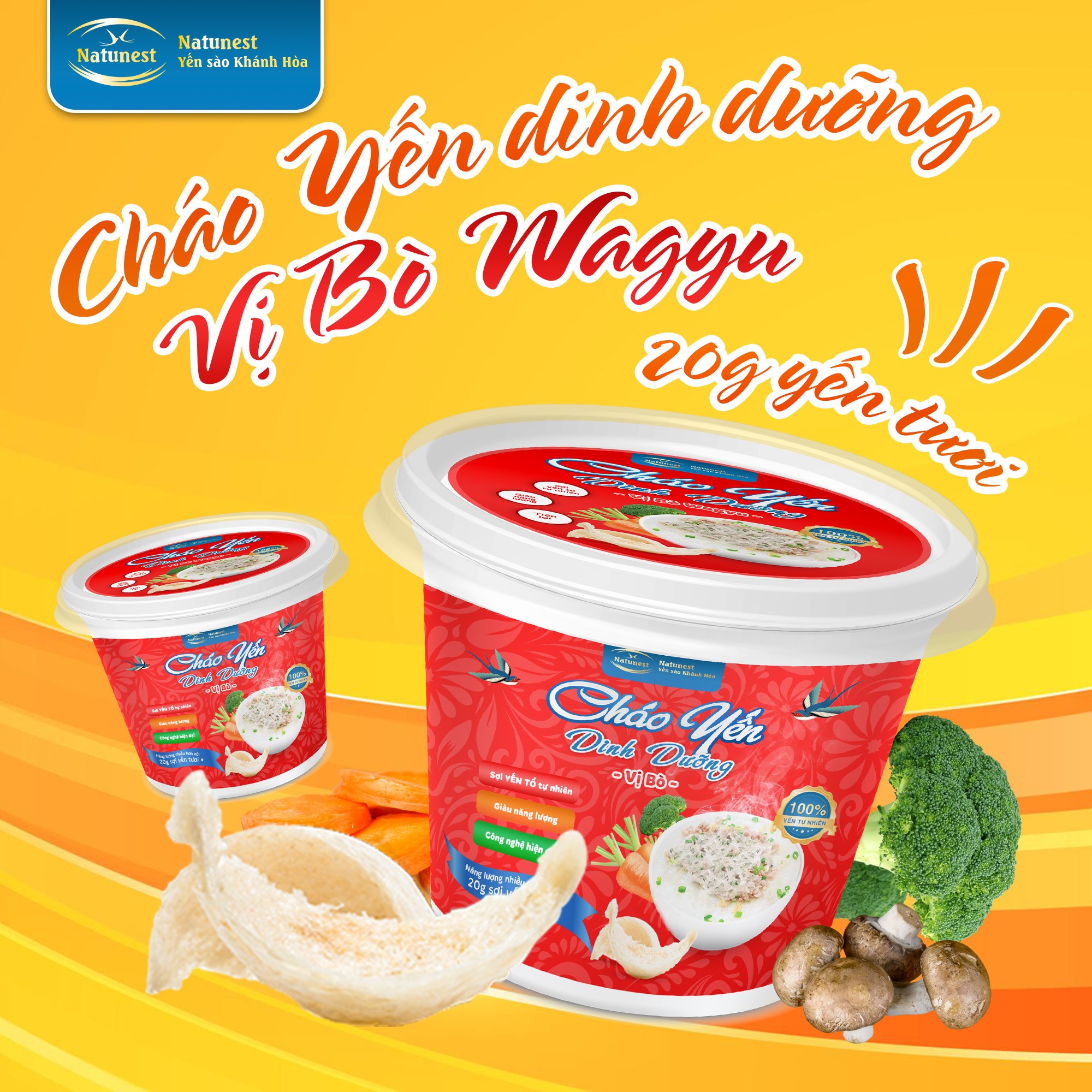 Gói cháo yến thịt bò ăn liền Natunest, một lựa chọn dinh dưỡng nhanh chóng bên cạnh cách nấu cháo yến thịt bò truyền thống