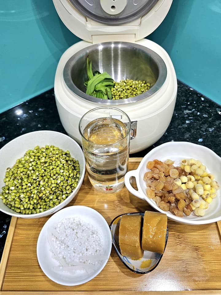 Nguyên liệu chính để nấu chè đậu xanh nha đam giòn