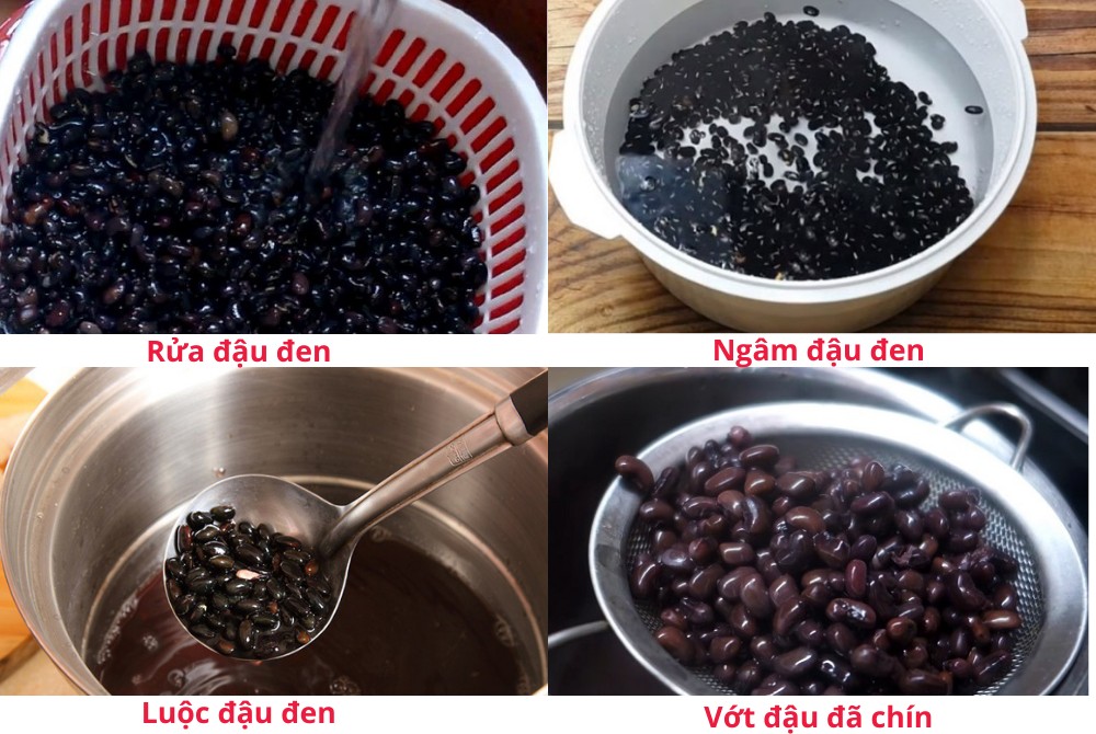 Các bước sơ chế đậu đen trước khi nấu xôi
