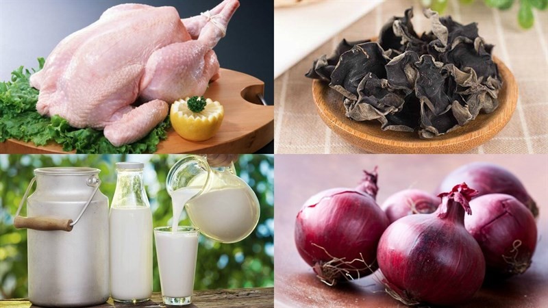 Nguyên liệu làm món gà xào lăn sữa tươi