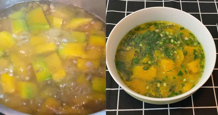 Món canh bí đỏ chay thanh đạm, tốt cho sức khỏe