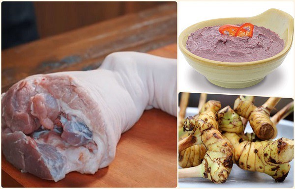 Nguyên liệu đầy đủ cho cách nấu giả cầy miền Trung