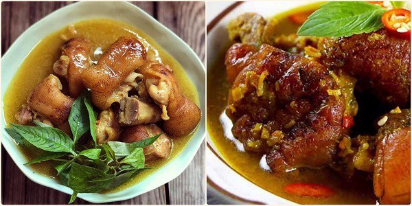 Nồi giả cầy miền Trung đang được ninh nhừ trên bếp