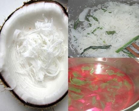 Nguyên liệu chính làm món xôi lá cẩm bằng nồi cơm điện