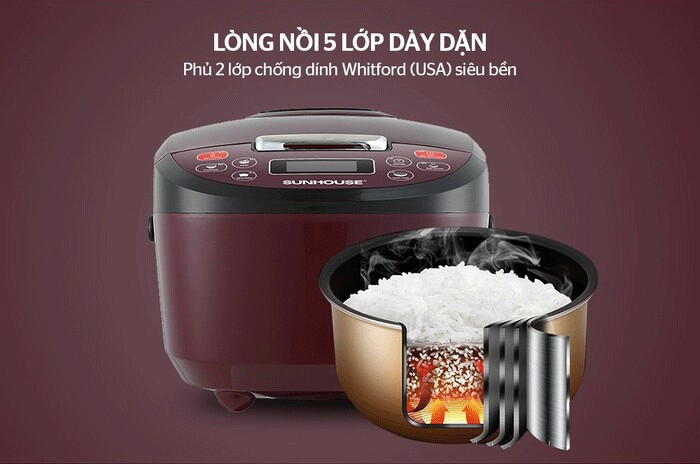Nồi cơm điện chống dính lý tưởng cho cách nấu dầu dừa dưỡng da