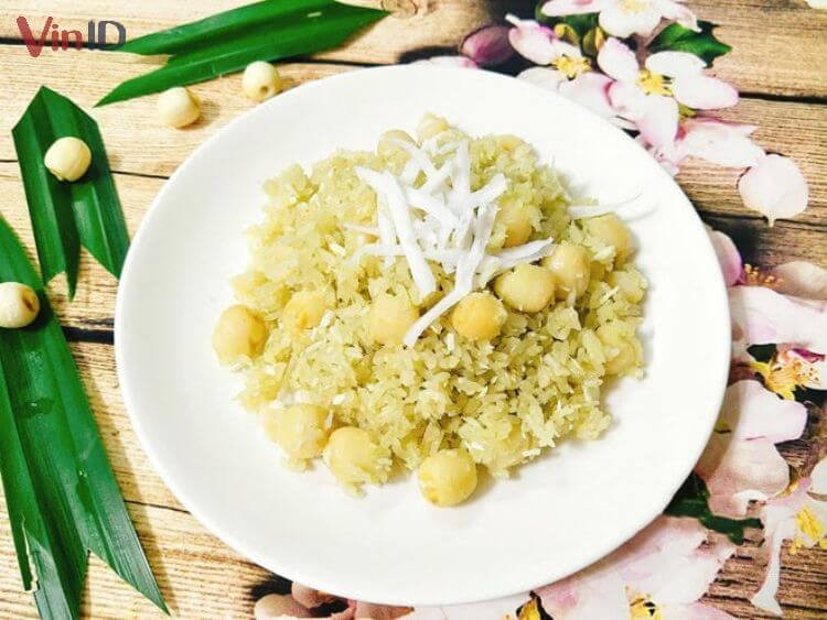 Xôi lá dứa hạt sen thơm ngon, bắt mắt và đầy đủ dinh dưỡng