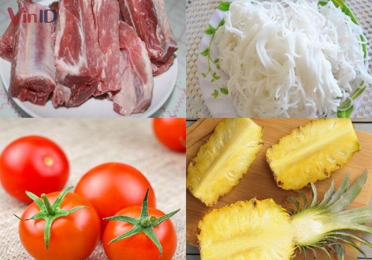 Các nguyên liệu phụ trợ cho sườn chua ngọt đậm đà
