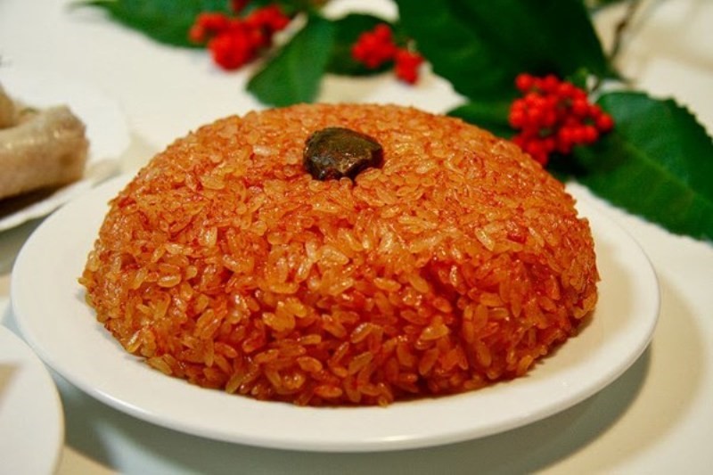 Cách trang trí xôi gấc đơn giản nhất