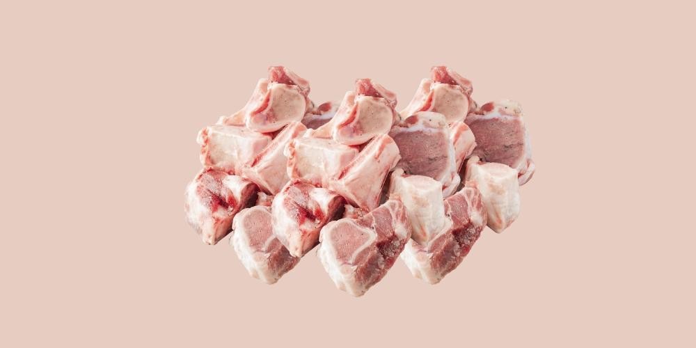 Xương ống heo tươi ngon để nấu canh đu đủ hầm xương