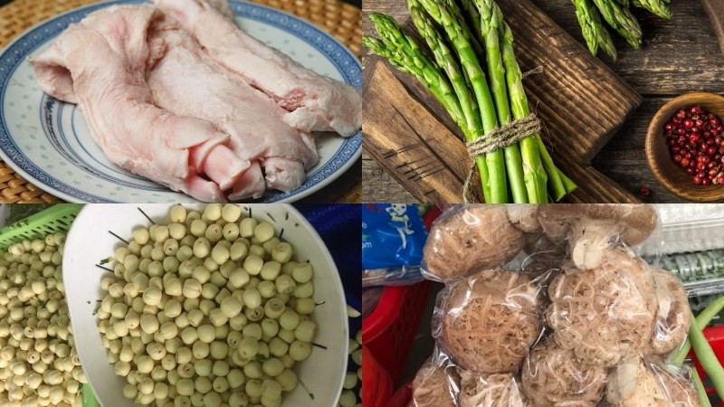 Các nguyên liệu tươi ngon chuẩn bị làm súp gân bò