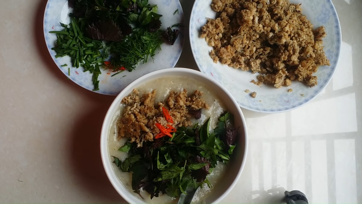 Cháo cá chép đậu xanh thơm ngon
