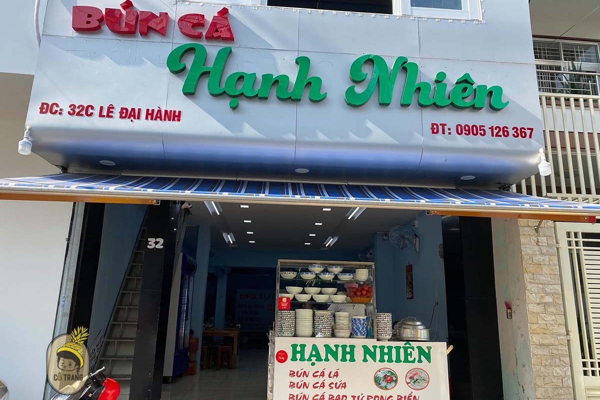 Bát bún chả cá Nha Trang thơm lừng tại quán Hạnh Nhiên