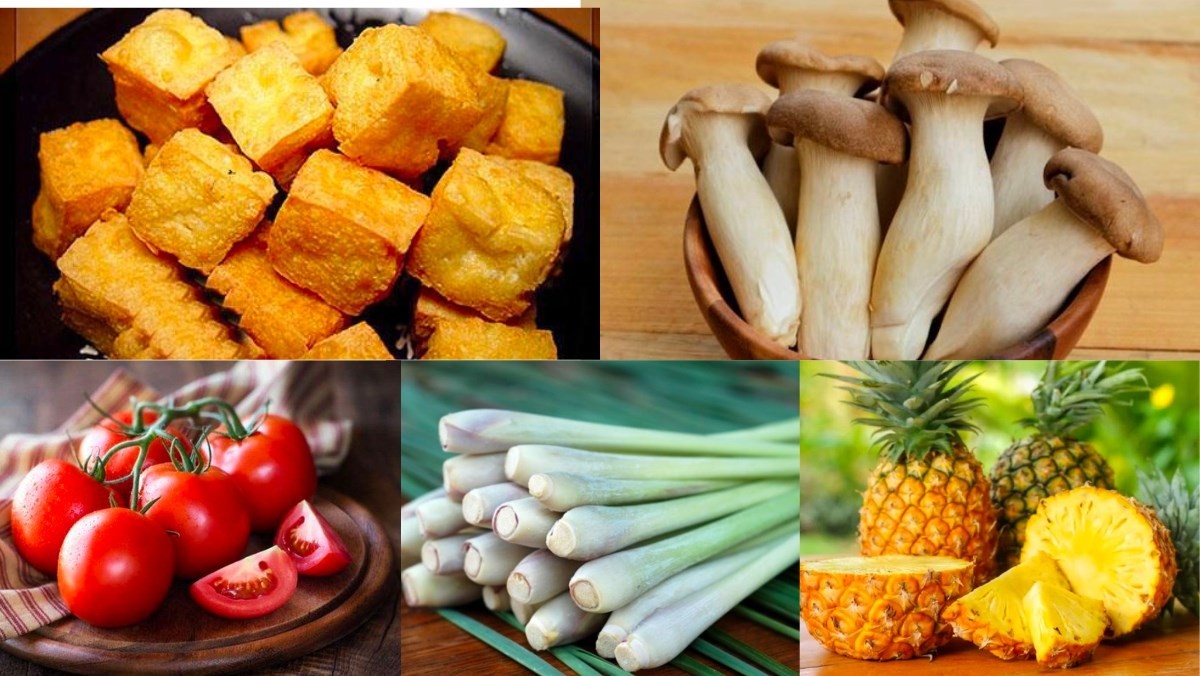 Nguyên liệu món ăn bún nước lèo chay
