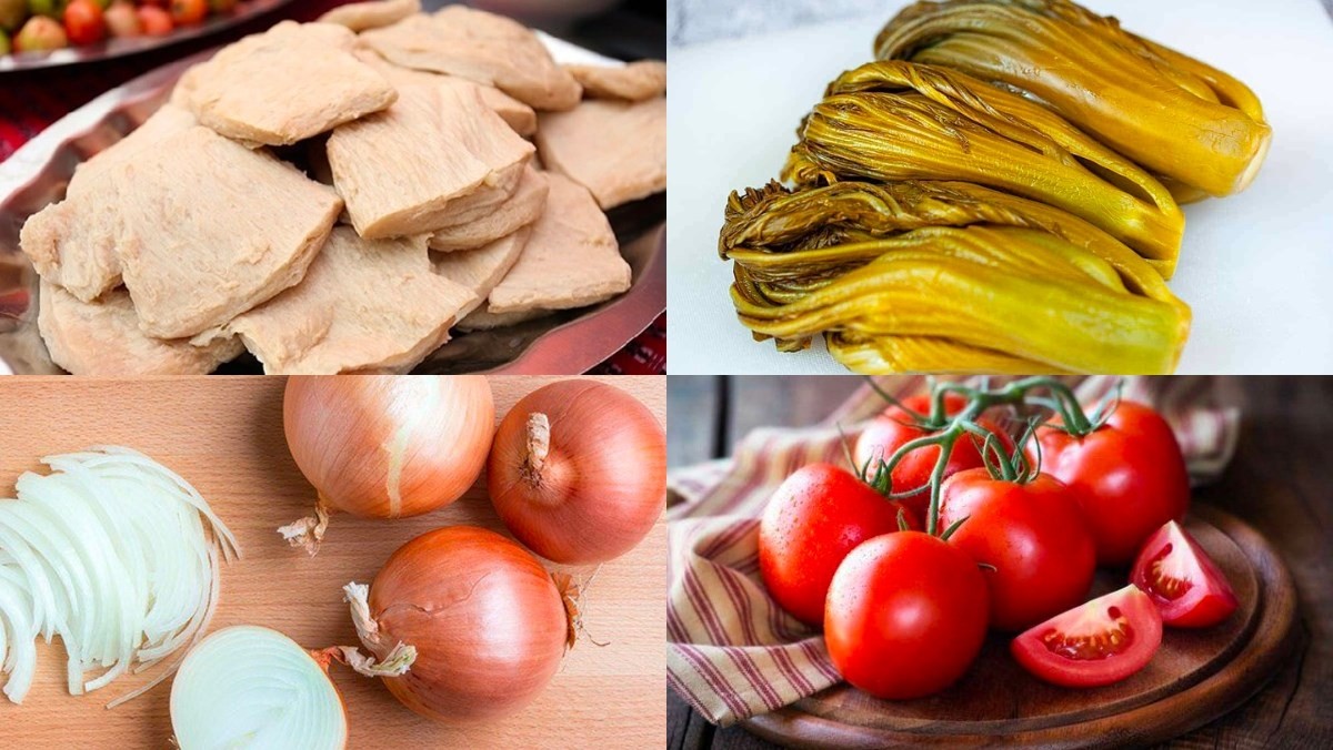Nguyên liệu món ăn bún nước lèo chay