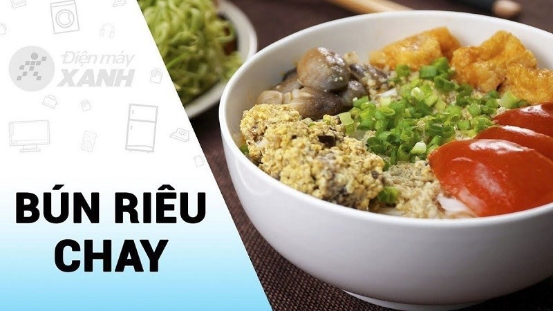 Bún riêu chay hấp dẫn với riêu đậu nành béo ngậy