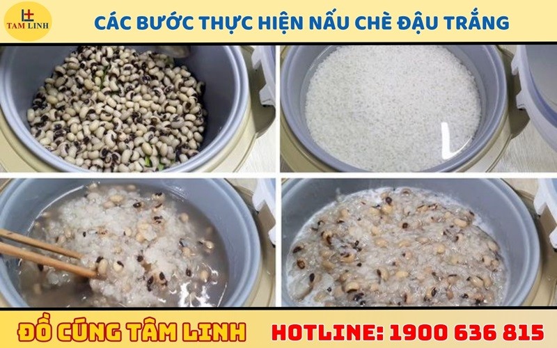 Chi tiết các bước trong cách nấu xôi chè cúng thôi nôi đậu trắng ngon chuẩn vị