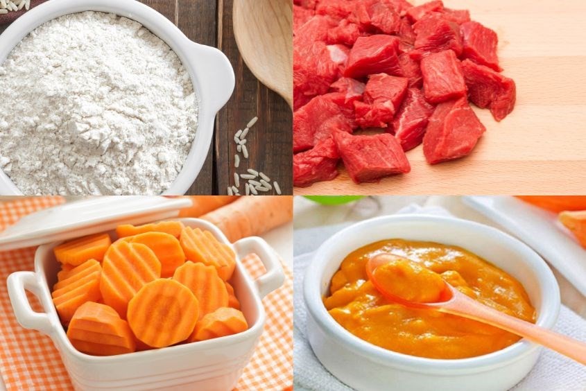 Món bột thịt bò cà rốt giàu dinh dưỡng, màu sắc hấp dẫn cho bữa ăn dặm