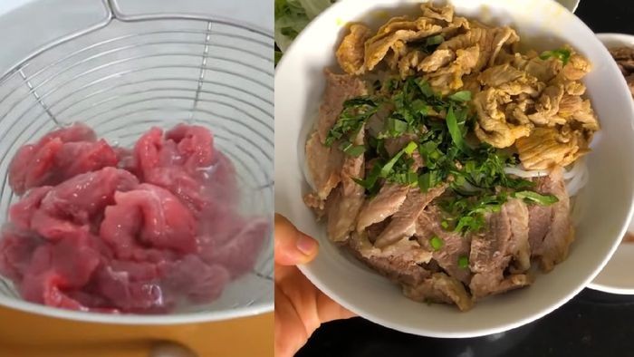 Tô bún bò không mắm ruốc hoàn chỉnh
