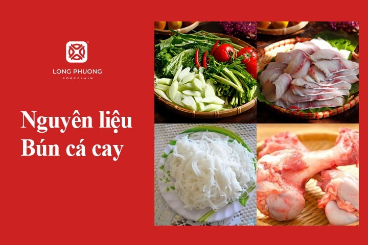 Nguyên liệu tươi sống để làm món bún cá cay Hải Phòng đặc trưng