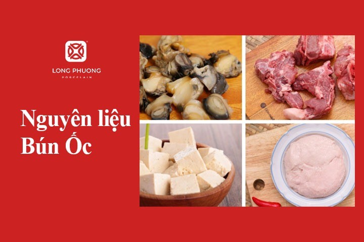 Sơ chế ốc và các nguyên liệu cần thiết cho món bún ốc chuẩn vị Hà Nội