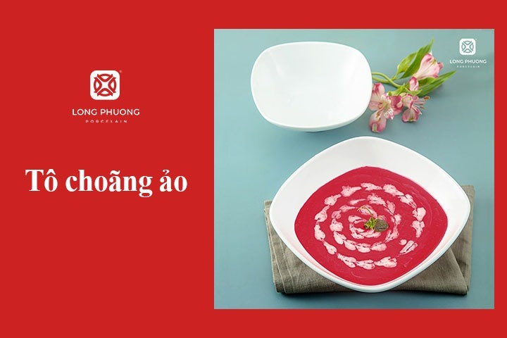 Tô choãng sứ với kiểu dáng độc đáo, tăng thêm vẻ đẹp cho món bún của bạn