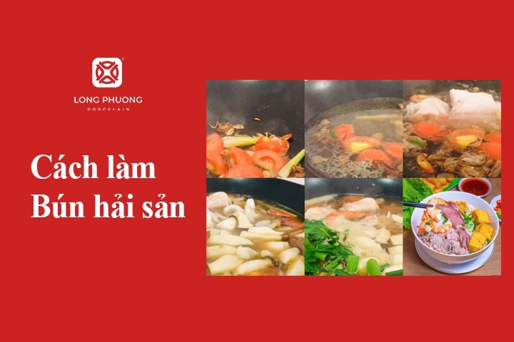 Bát bún hải sản đầy ắp tôm mực tươi ngon, một cách nấu bún tại nhà tuyệt vời