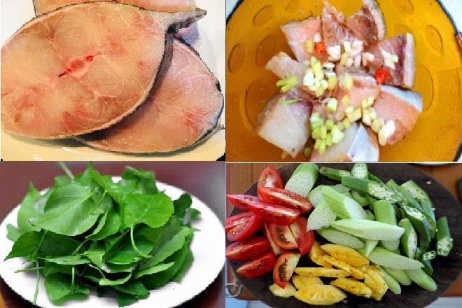 Tẩm ướp cá bớp và sơ chế các nguyên liệu khác
