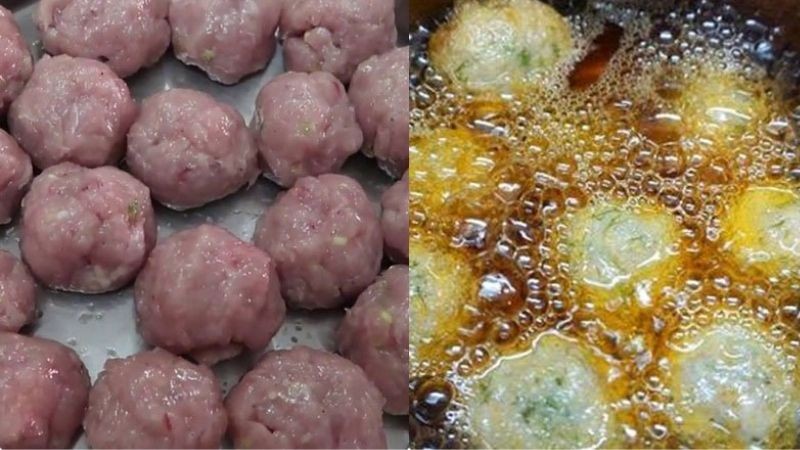 Chiên chả cá thác lác vàng đều để nấu canh chua