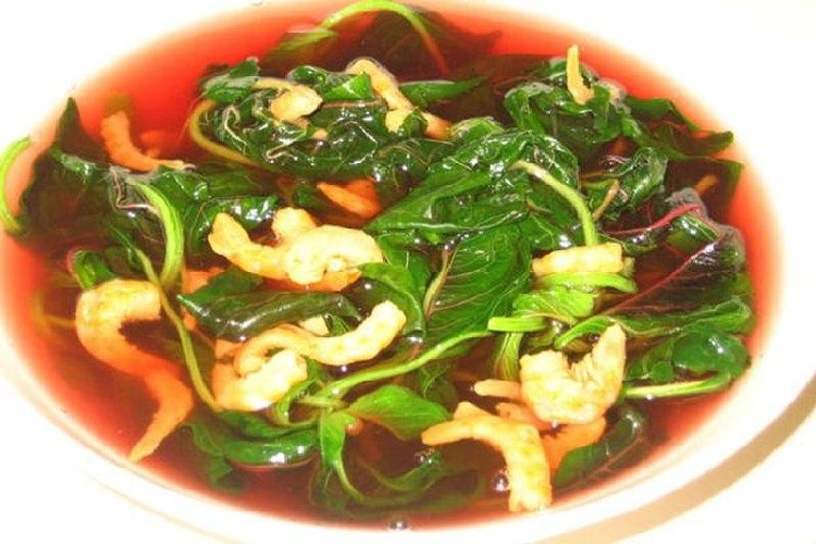 Bát canh rau dền tôm khô nóng hổi, thanh mát, bổ dưỡng
