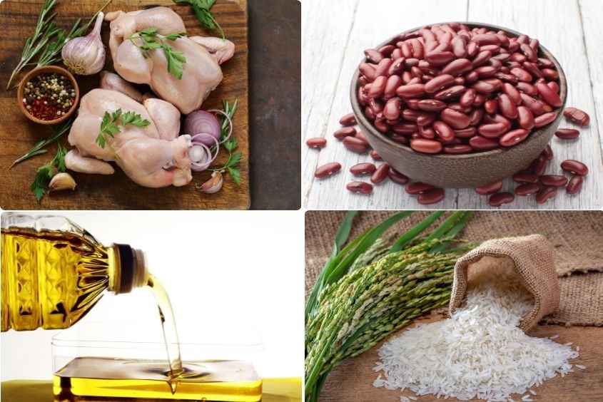 Nguyên liệu chính cho món cháo su hào thịt gà đậu đỏ thơm ngon cho bé