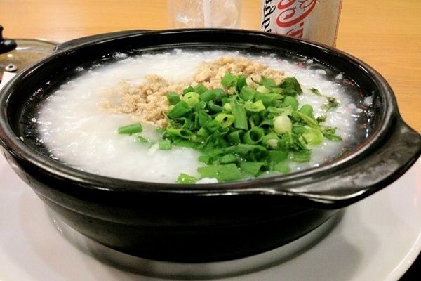 Thành phẩm cháo thịt bằm hấp dẫn