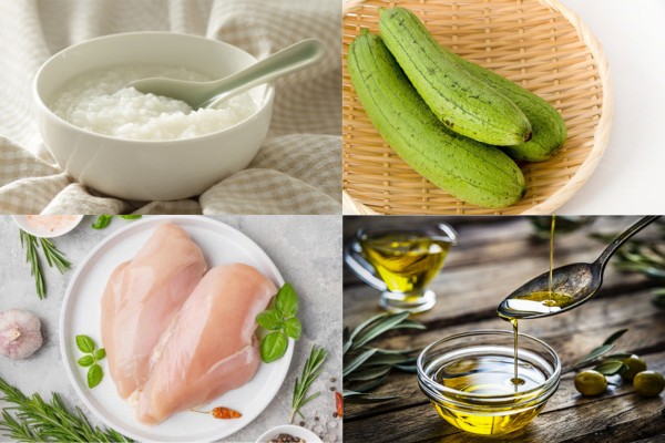 Cháo gà mướp hương thanh mát, bổ dưỡng giúp bé dễ tiêu hóa