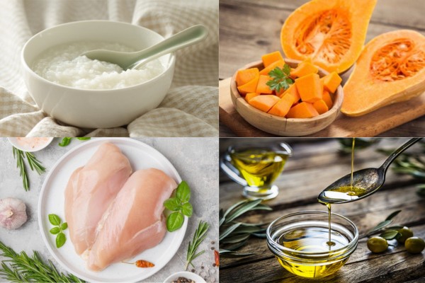 Cháo gà bí đỏ ngọt dịu, bổ mắt cho bé trong giai đoạn ăn dặm